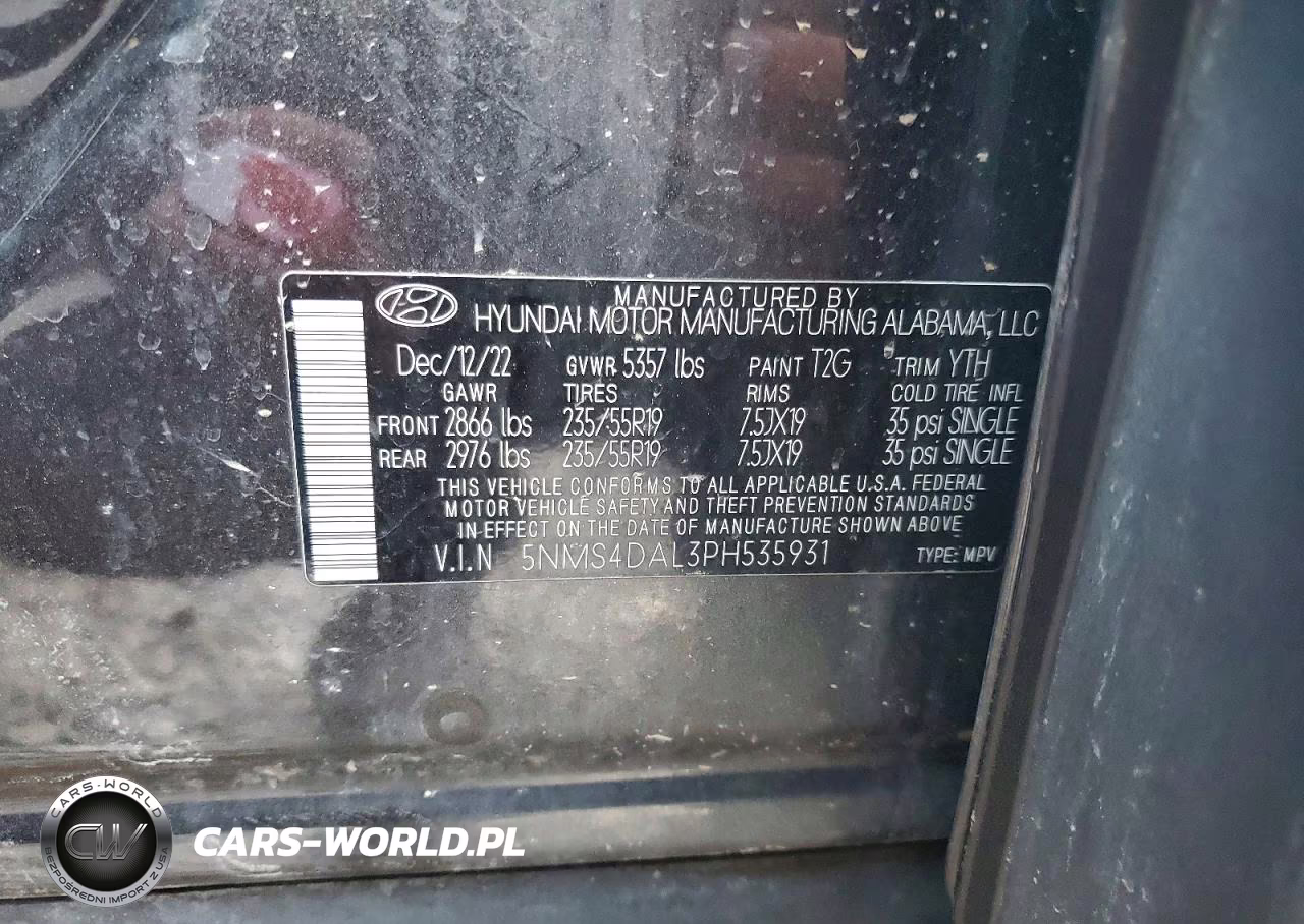 2023 Hyundai Santa Fe Limited VIN:5NMS4DAL3PH535931 - 14