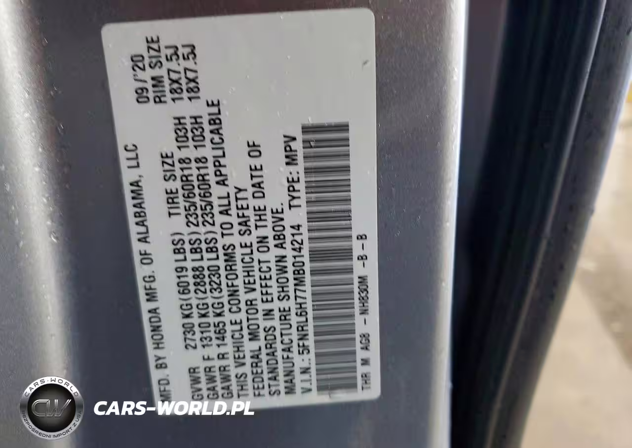 2021 Honda Odyssey Exl VIN:5FNRL6H77MB014214 - 14