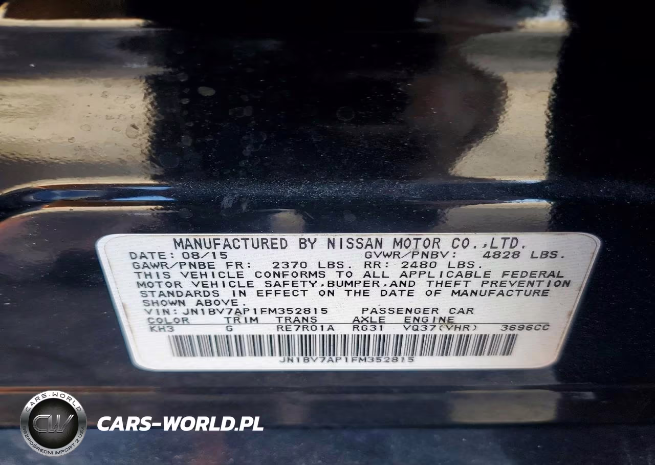 2015 Infiniti Q50 Base VIN:JN1BV7AP1FM352815 - 12