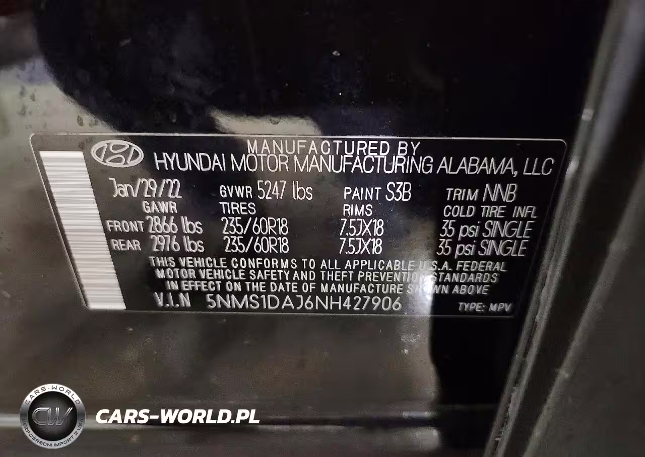 2022 Hyundai Santa Fe Se VIN:5NMS1DAJ6NH427906 - 13