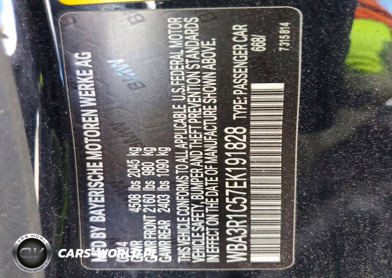 2014 BMW 435 I VIN:WBA3R1C57EK191828 - 12