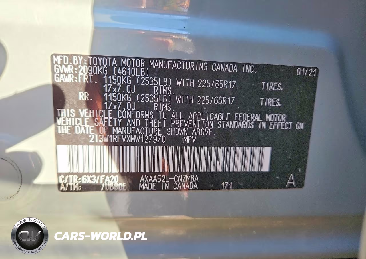 2021 Toyota Rav4 Xle VIN:2T3W1RFVXMW127970 - 14