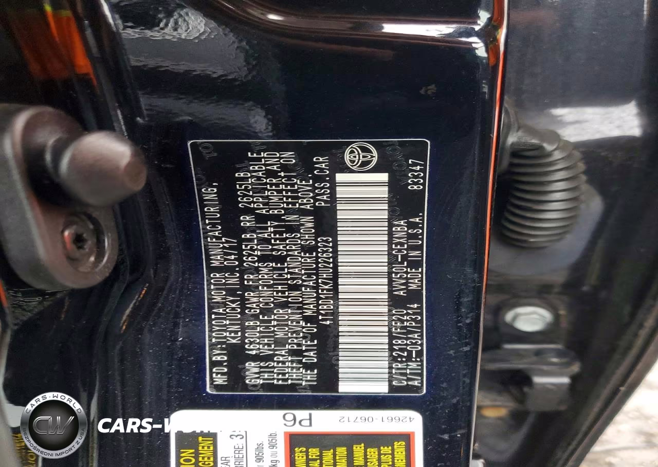2017 Toyota Camry Hybrid VIN:4T1BD1FK7HU226323 - 12
