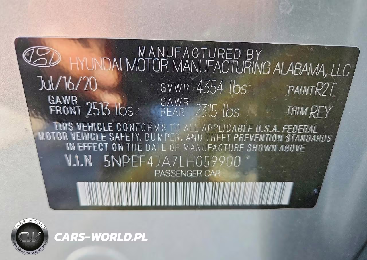 2020 Hyundai Sonata Sel VIN:5NPEF4JA7LH059900 - 12