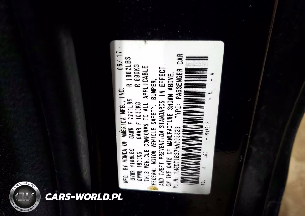2017 Honda Accord Lx-S VIN:1HGCT1B37HA008833 - 12