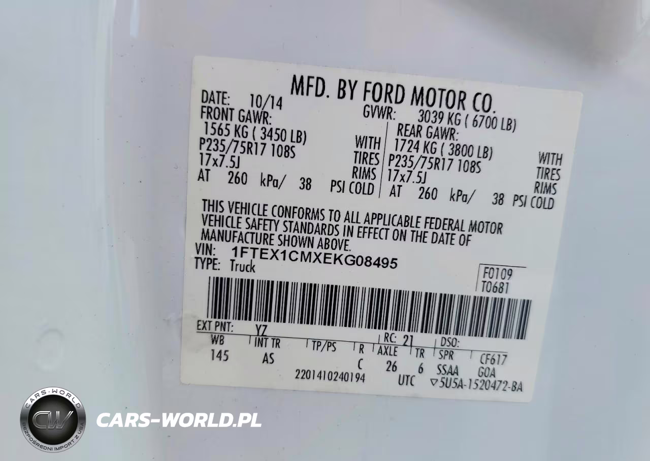 2014 Ford F150 Super Cab VIN:1FTEX1CMXEKG08495 - 12
