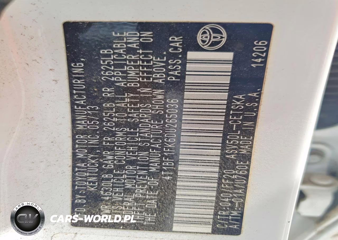 2013 Toyota Camry Se VIN:4T1BF1FK6DU265036 - 12