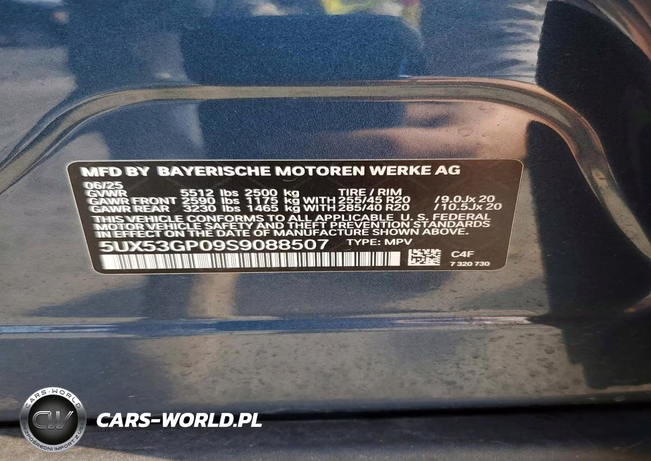2025 BMW X3 30 xDrive VIN:5UX53GP09S9088507 - 13