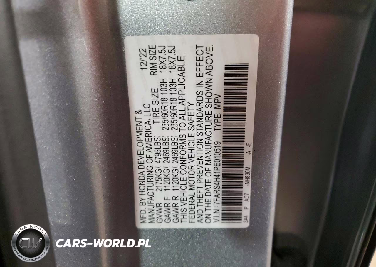 2023 Honda Cr-V Ex VIN:7FARS4H41PE010519 - 14