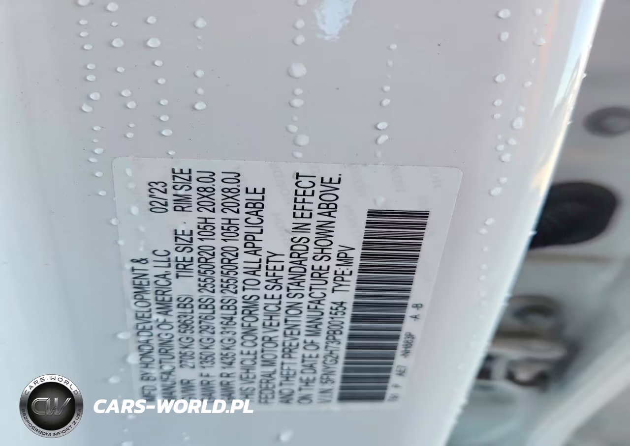 2023 Honda Pilot Touring VIN:5FNYG2H73PB001554 - 14