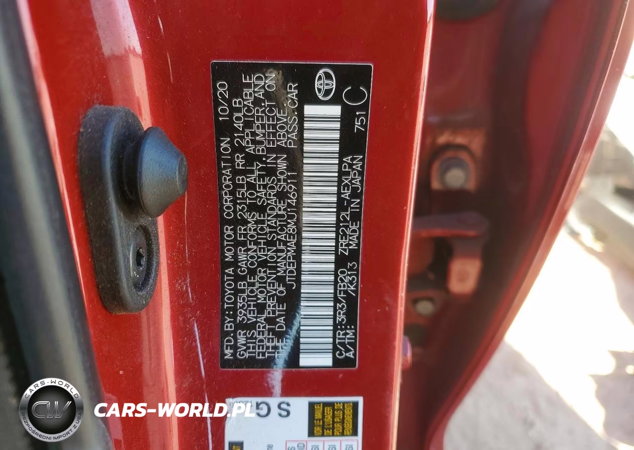 2021 Toyota Corolla Le VIN:JTDEPMAE8MJ146911 - 13