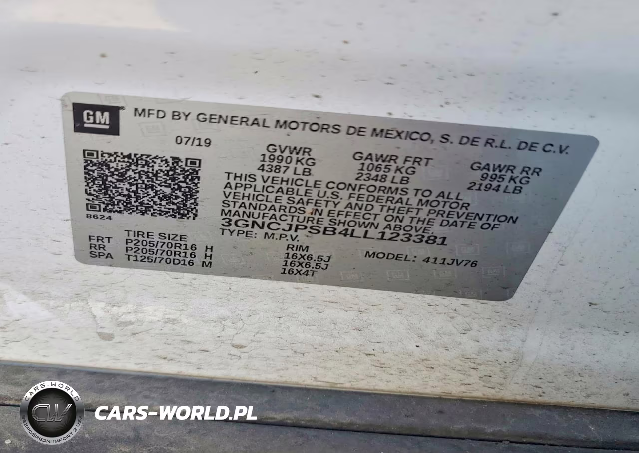 2020 Chevrolet Trax 1Lt VIN:3GNCJPSB4LL123381 - 12