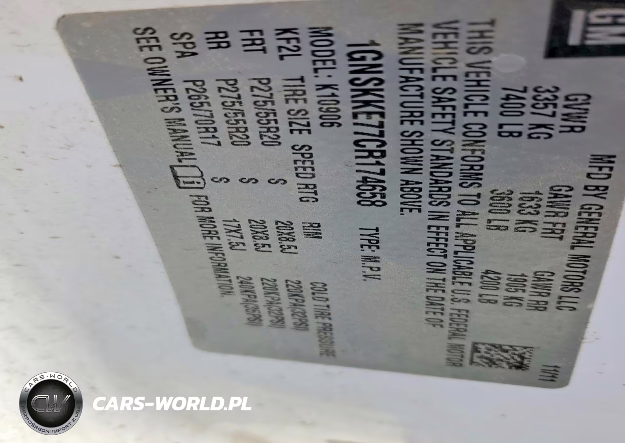 2012 Chevrolet Suburban K1500 Ltz VIN:1GNSKKE77CR174658 - 13