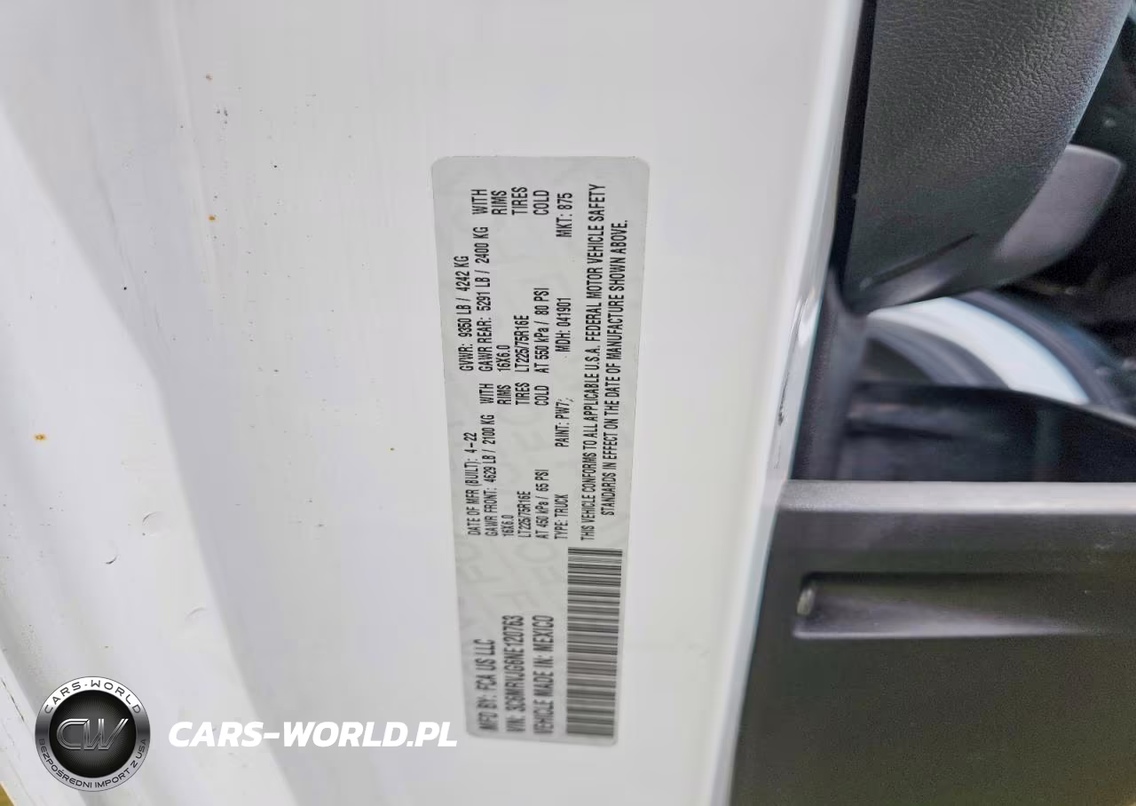 2022 Ram Promaster 3500 Delivery Van VIN:3C6MRVJG6NE120763 - 13