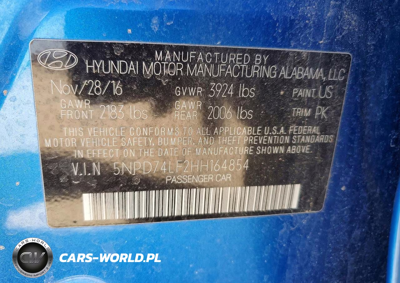 2017 Hyundai Elantra Se VIN:5NPD74LF2HH164854 - 13