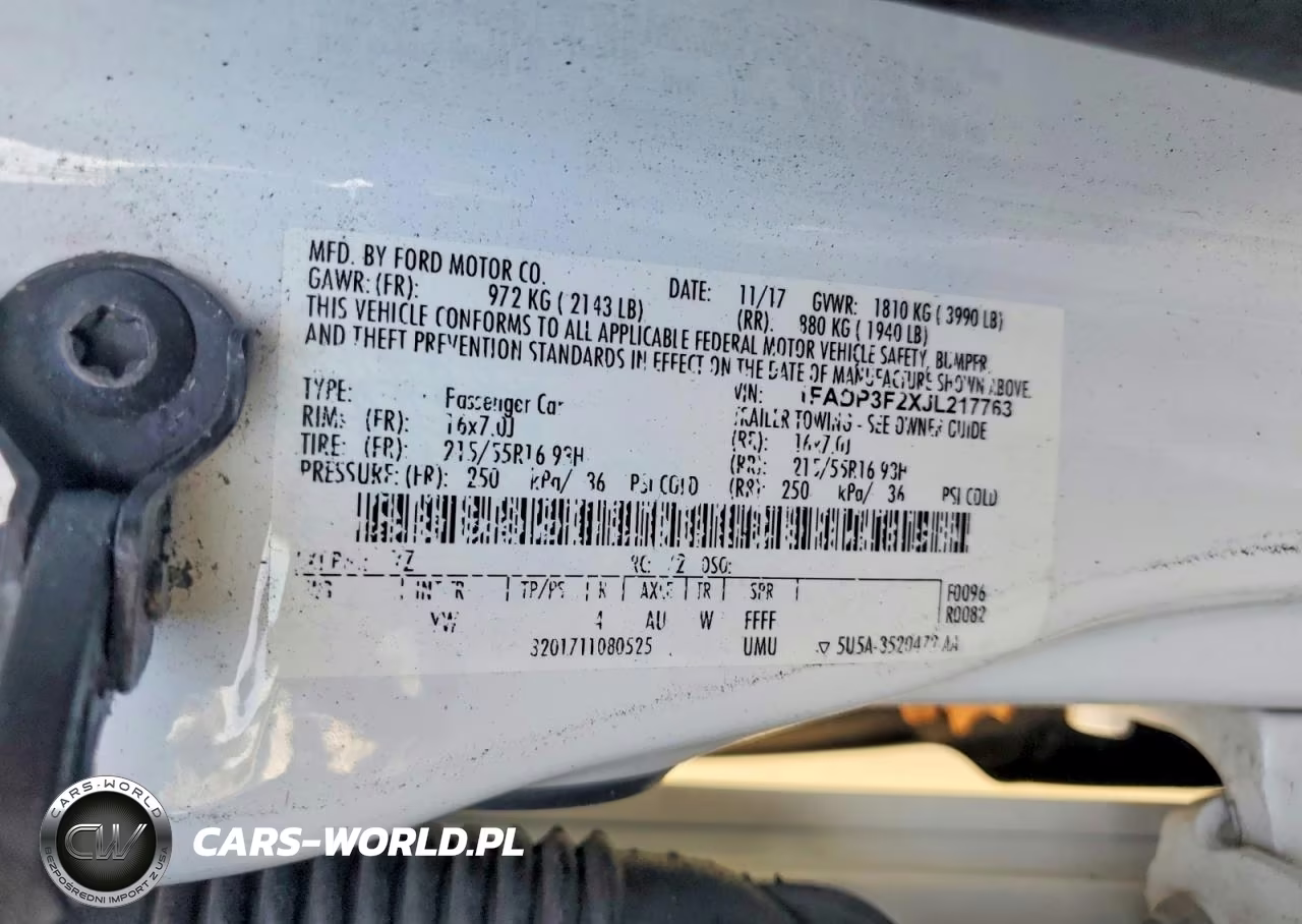 2018 Ford Focus Se VIN:1FADP3F2XJL217763 - 12