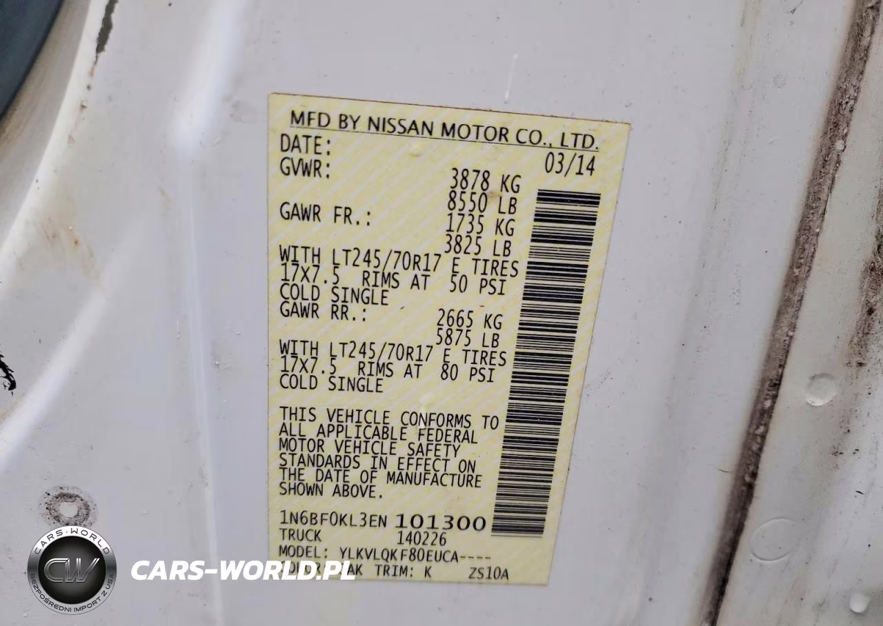 2014 Nissan Nv 1500 Delivery Van VIN:1N6BF0KL3EN101300 - 13