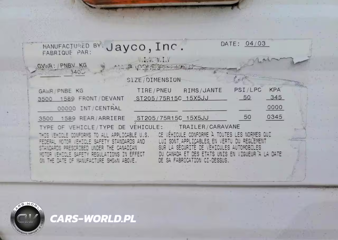 2003 Jayco Camper VIN:1UJBJ02N531EF0691 - 10