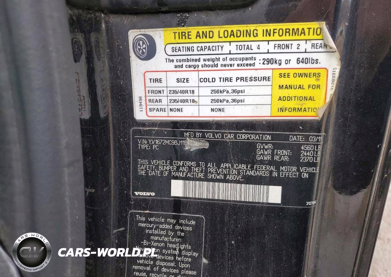 2011 Volvo C70 T5 VIN:YV1672MC9BJ119498 - 12