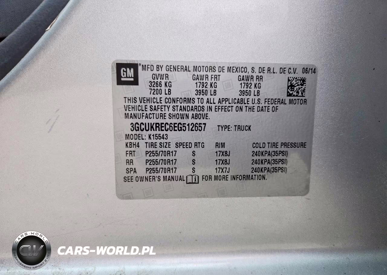 2014 Chevrolet Silverado K1500 Lt VIN:3GCUKREC6EG512657 - 12
