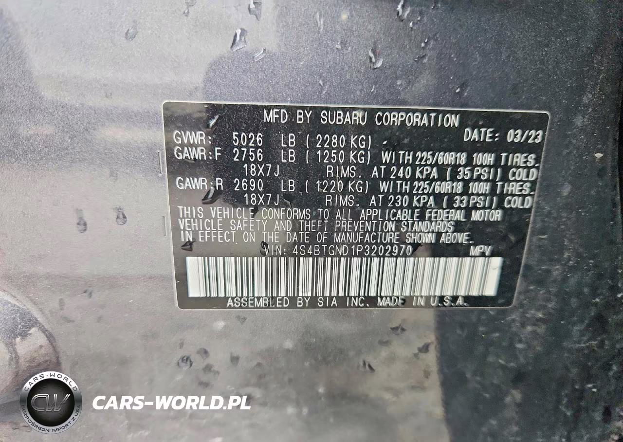 2023 Subaru Outback Limited Xt VIN:4S4BTGND1P3202970 - 13
