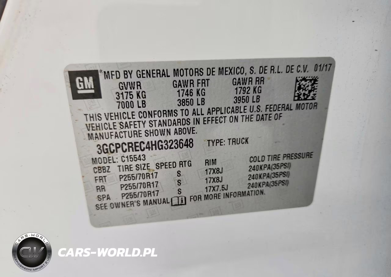 2017 Chevrolet Silverado C1500 Lt VIN:3GCPCREC4HG323648 - 12