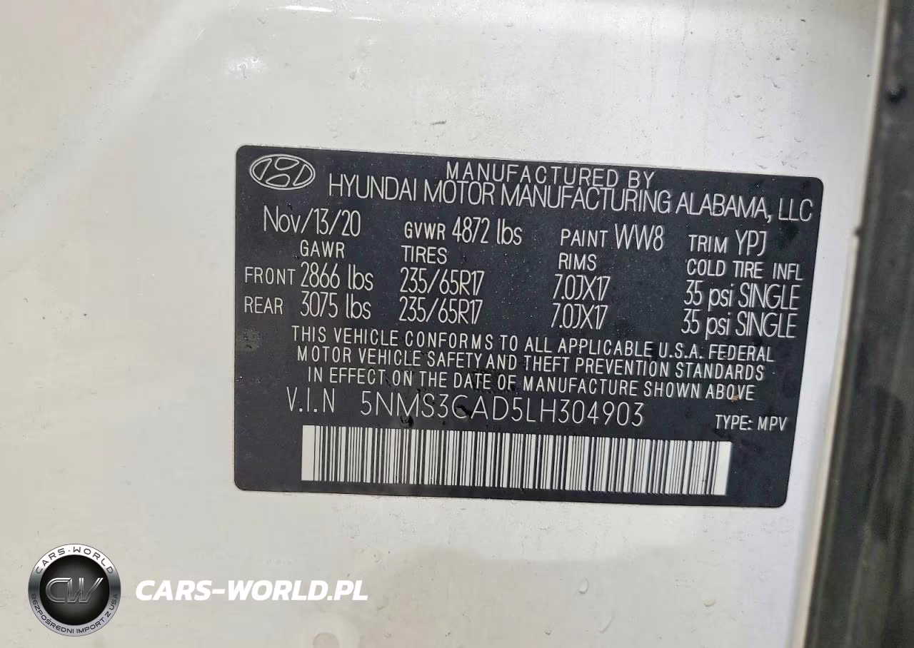 2020 Hyundai Santa Fe Sel VIN:5NMS3CAD5LH304903 - 13