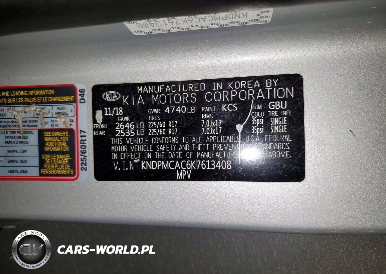 2019 Kia Sportage Lx VIN:KNDPMCAC6K7613408 - 13