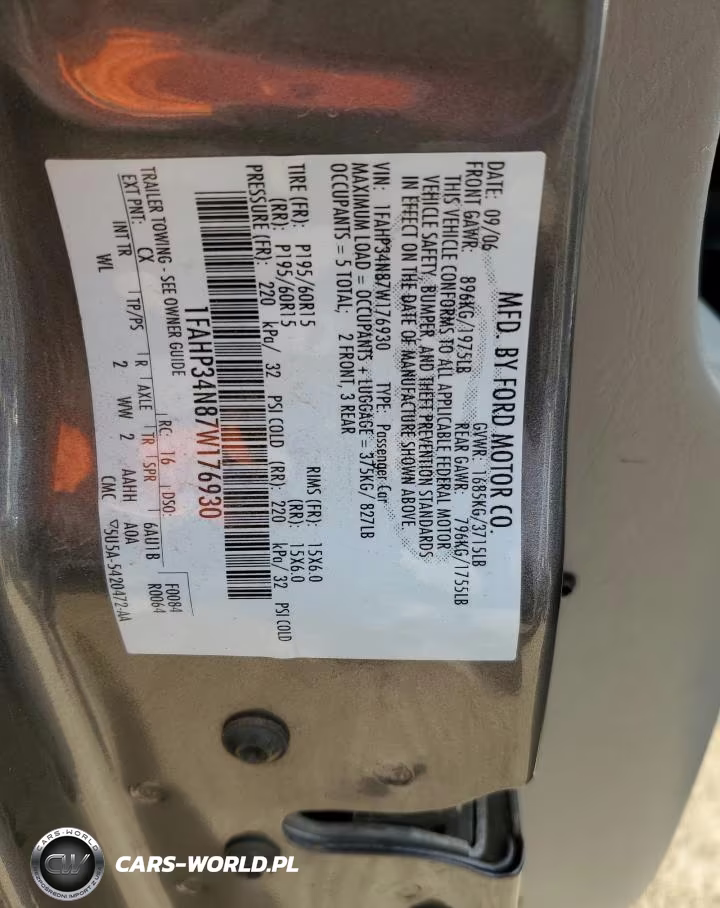 2007 Ford Focus Zx4 VIN:1FAHP34N87W176930 - 12