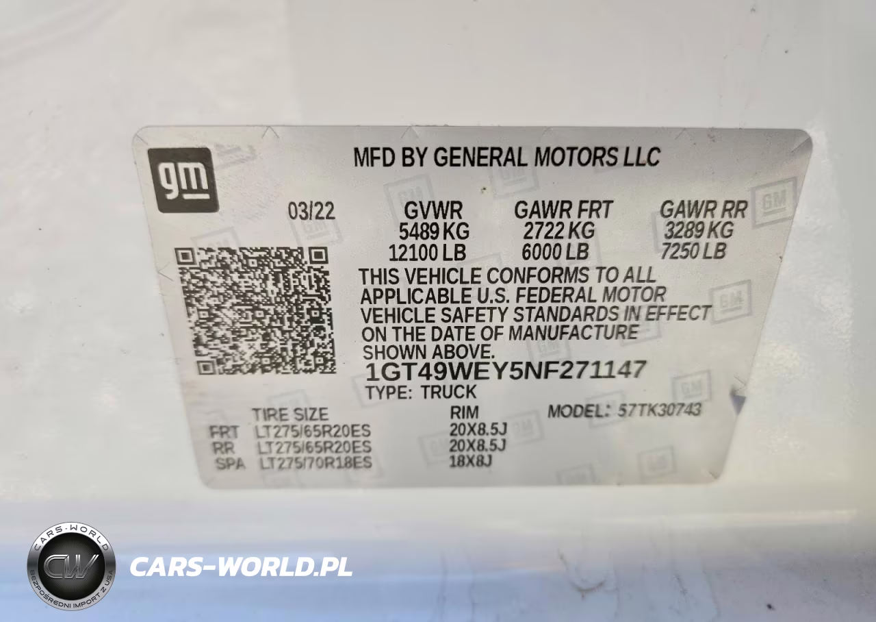 2022 GMC Sierra K3500 Denali VIN:1GT49WEY5NF271147 - 13