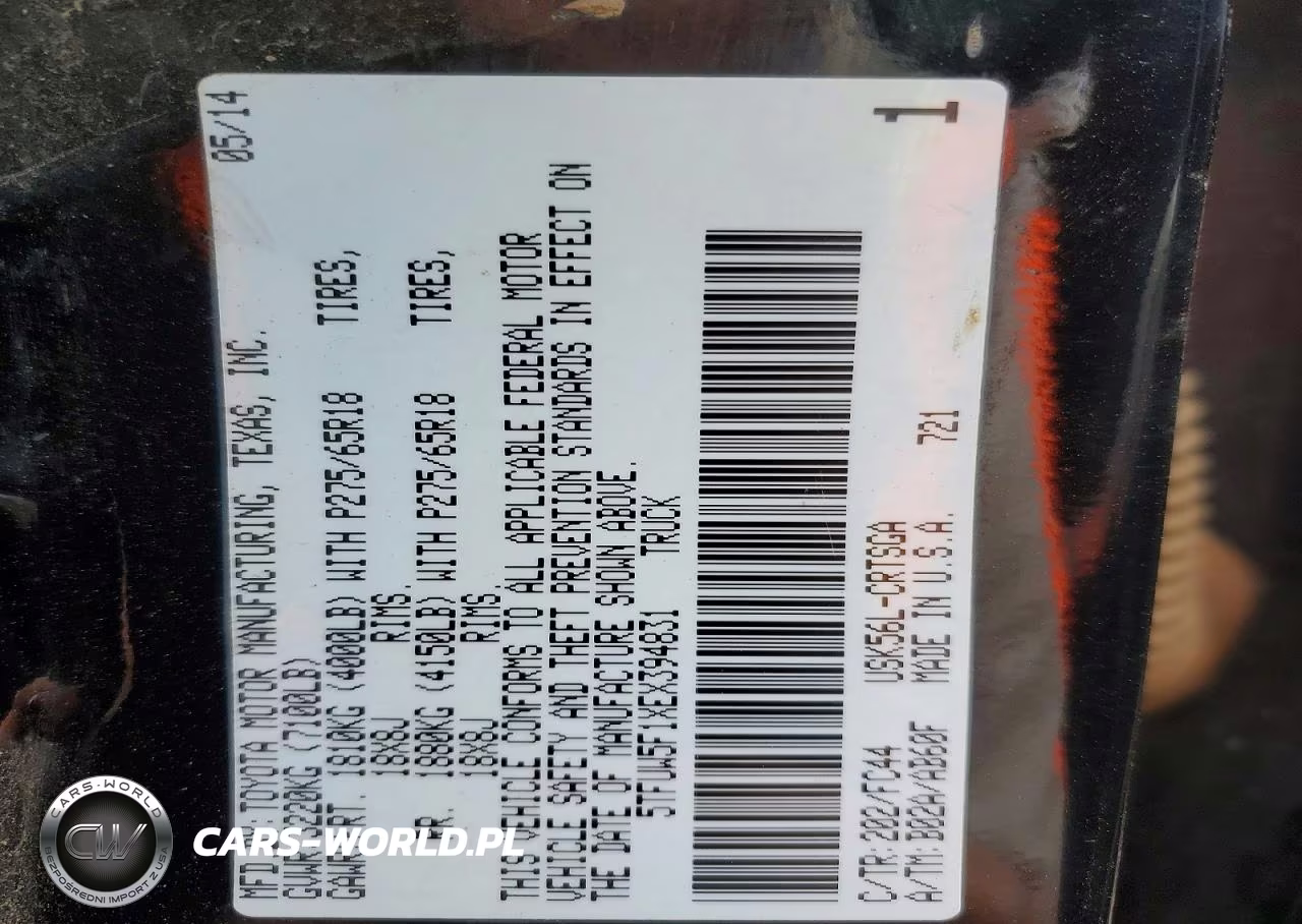 2014 Toyota Tundra Sr5 VIN:5TFUW5F1XEX394831 - 12