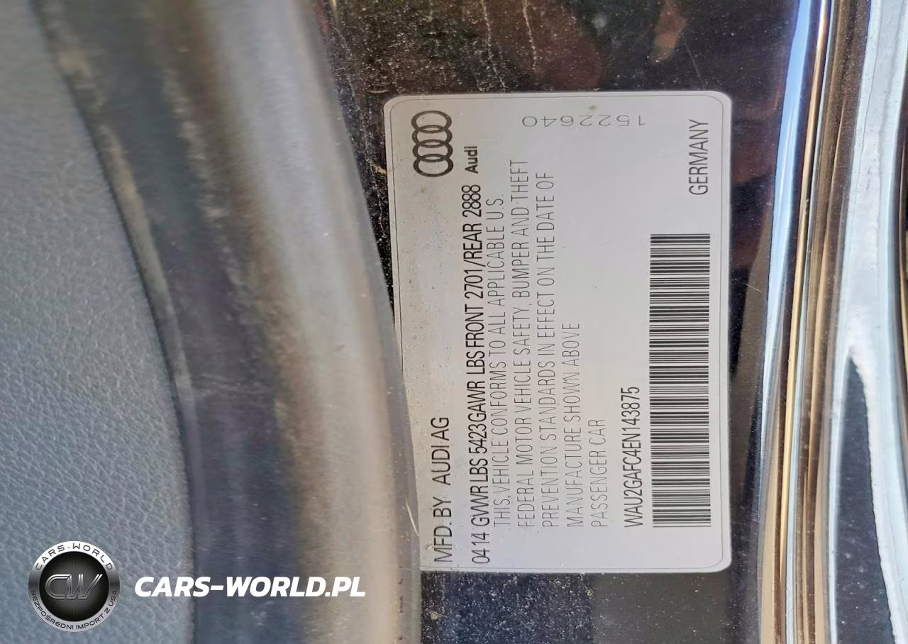 2014 Audi A7 Prestige VIN:WAU2GAFC4EN143875 - 12