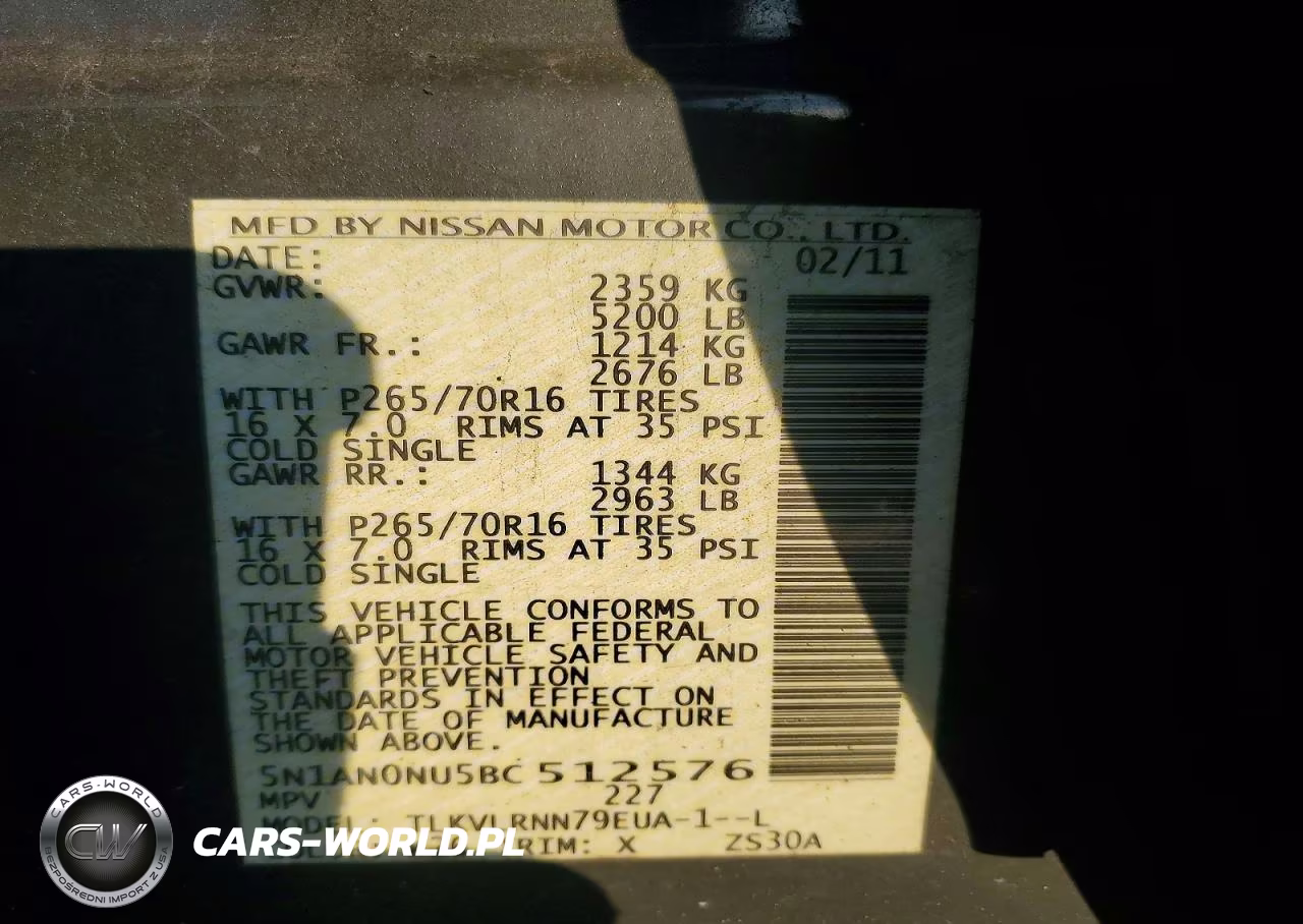 2011 Nissan Xterra X VIN:5N1AN0NU5BC512576 - 13