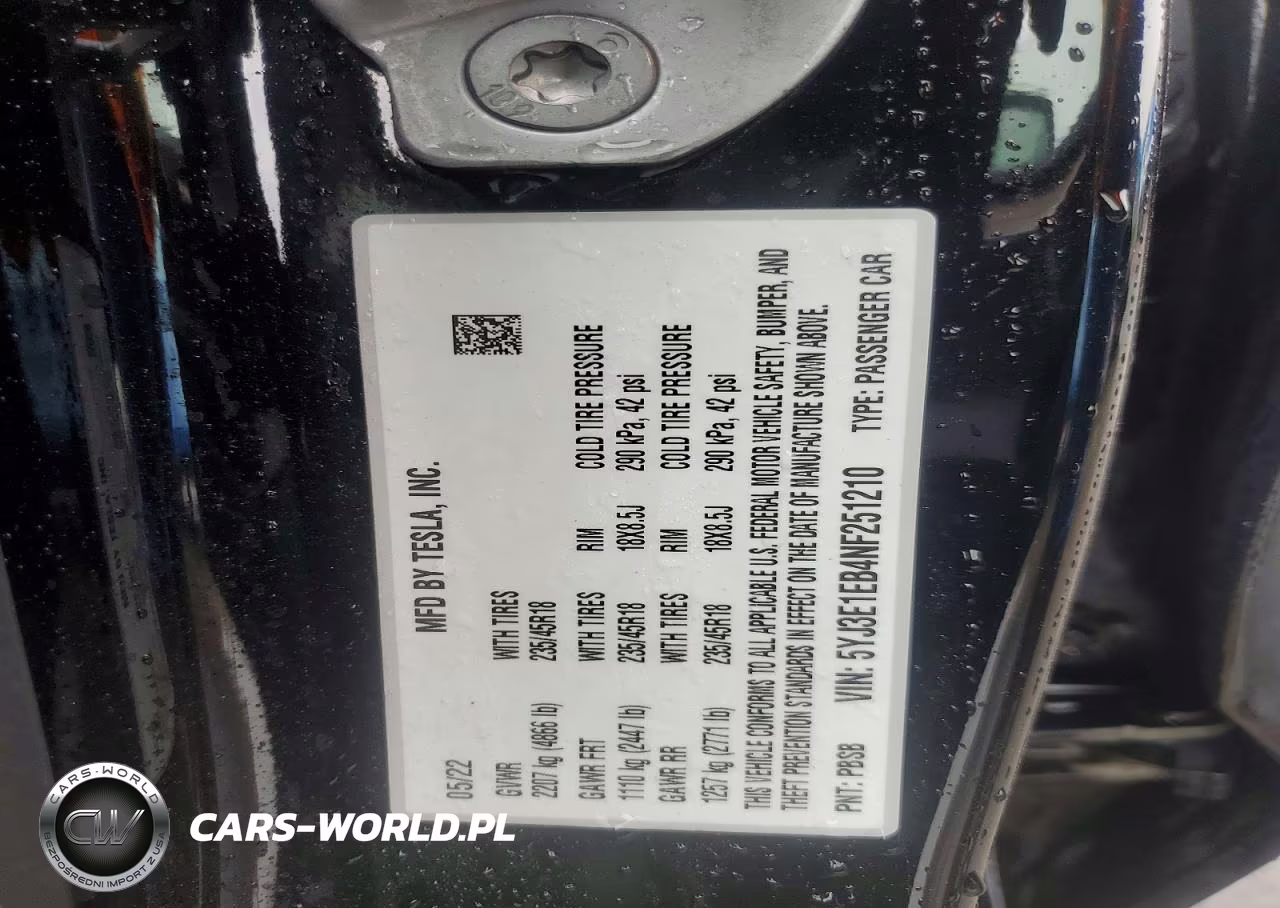 2022 Tesla 3 VIN:5YJ3E1EB4NF251210 - 13