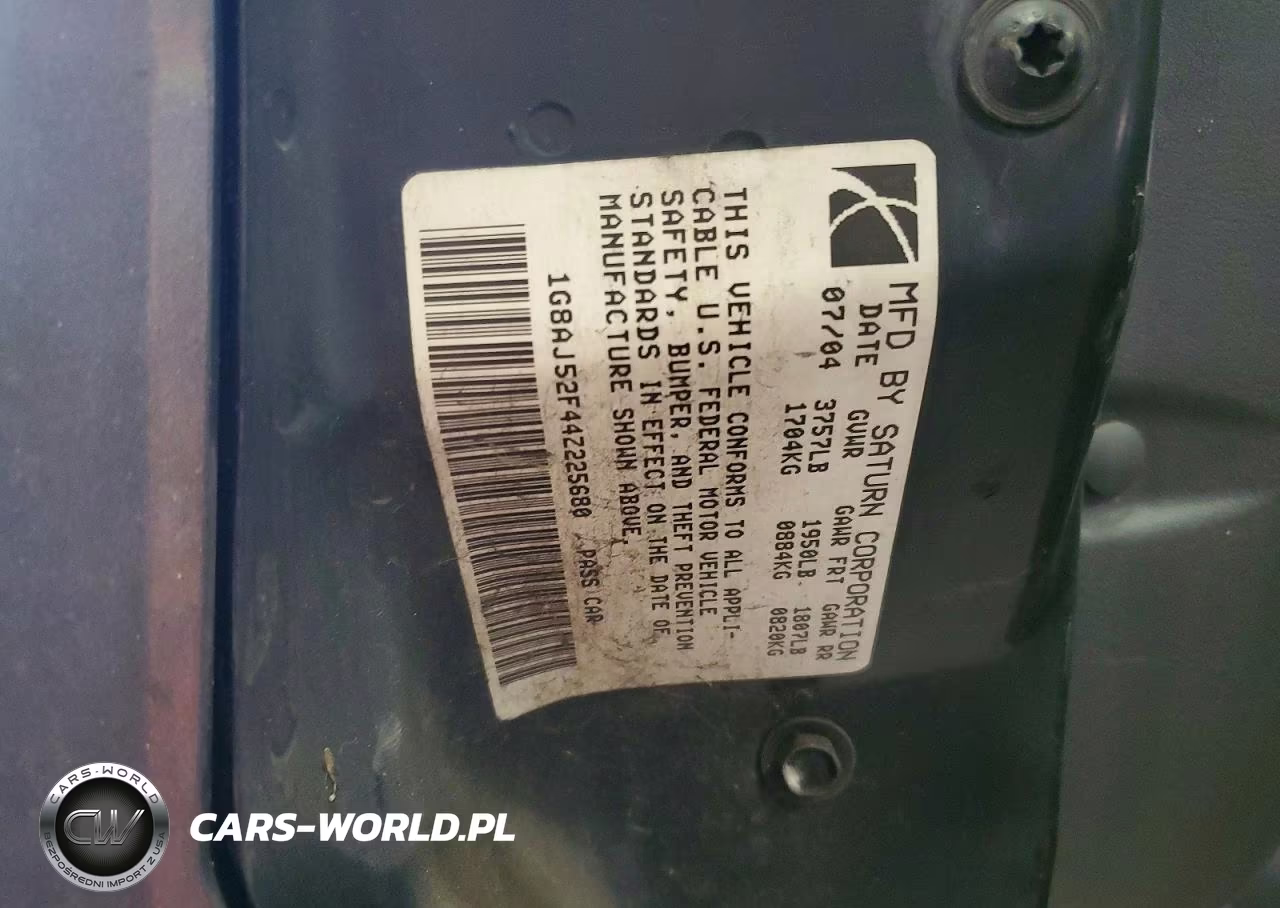 2004 Saturn Ion Level 2 VIN:1G8AJ52F44Z225680 - 12