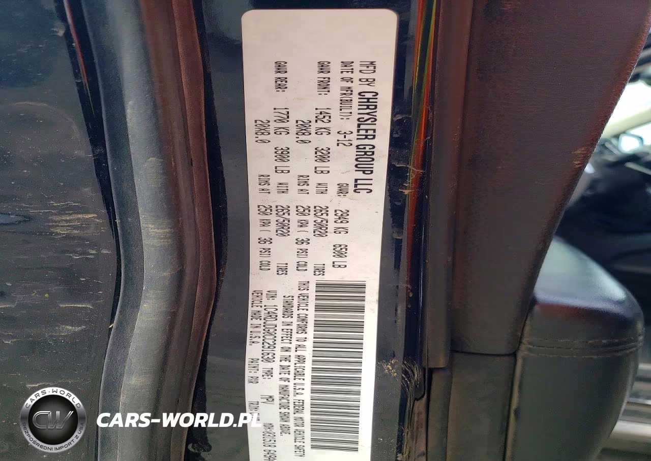 2012 Dodge Durango Crew VIN:1C4RDJDG0CC291630 - 12