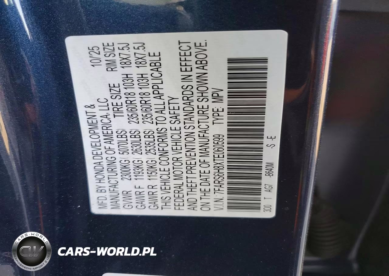 2026 Honda Cr-V Sport-L VIN:7FARS6H8XTE060599 - 12