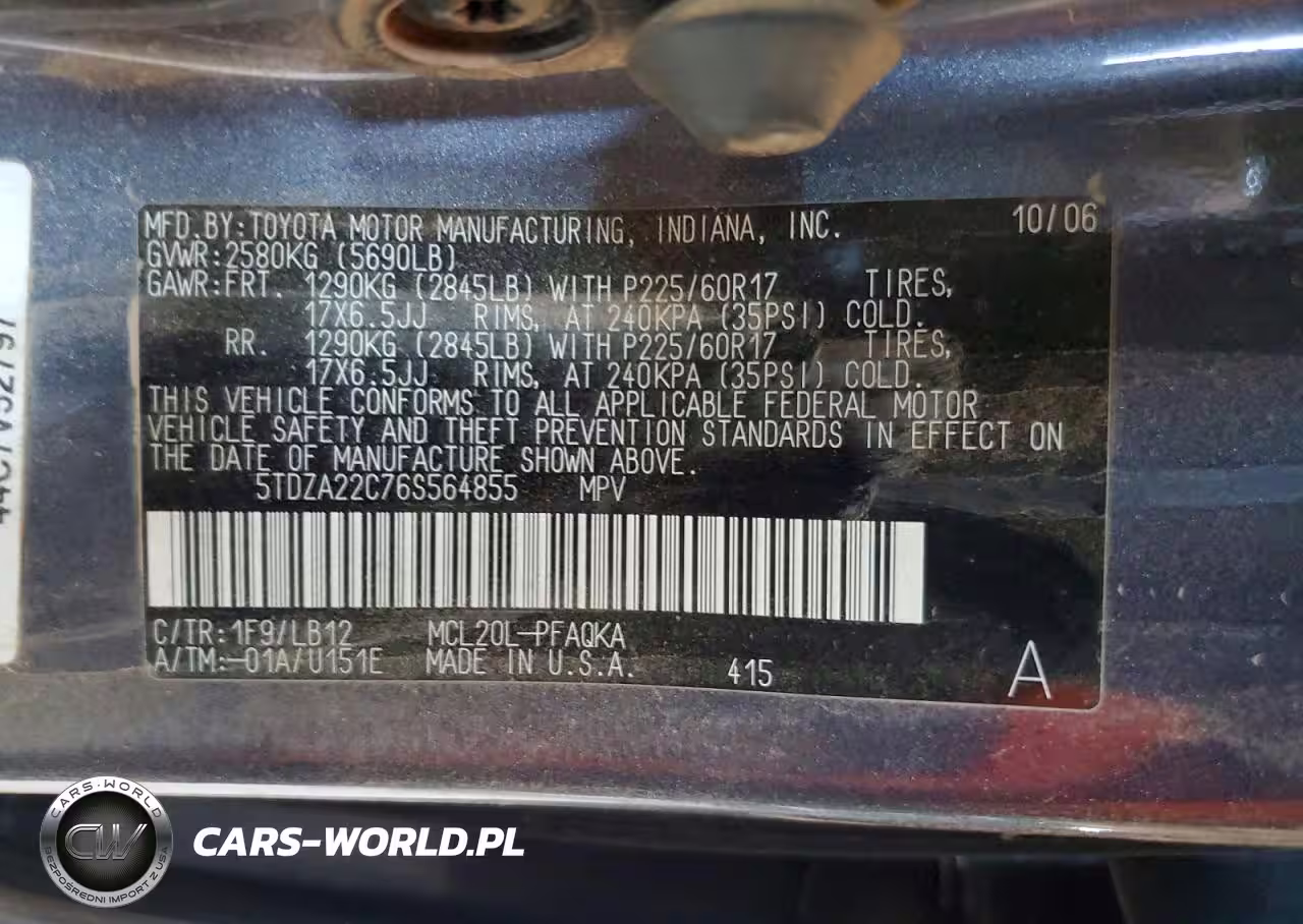 2006 Toyota Sienna Xle Limited 7 Passenger VIN:5TDZA22C76S564855 - 12