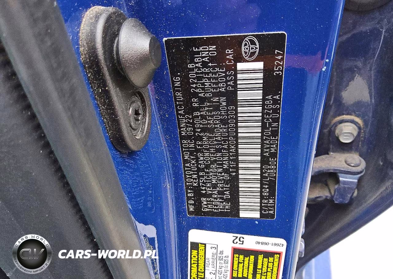 2023 Toyota Camry Xle VIN:4T1F11AK0PU090309 - 12