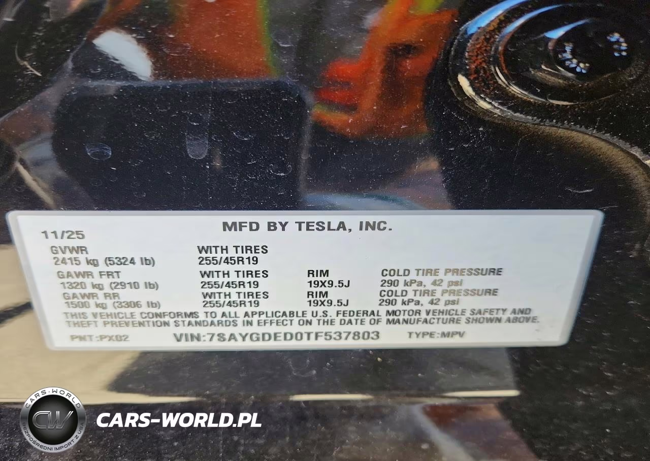 2026 Tesl Model Y VIN:7SAYGDED0TF537803 - 13