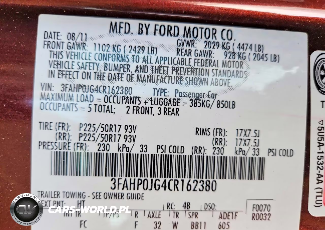 2012 Ford Fusion Sel VIN:3FAHP0JG4CR162380 - 13