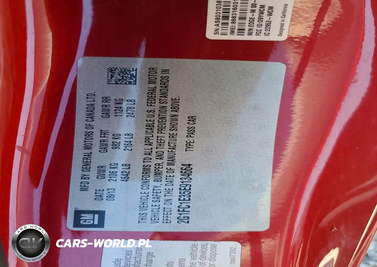2014 Chevrolet Camaro Lt VIN:2G1FC1E35E9134664 - 13