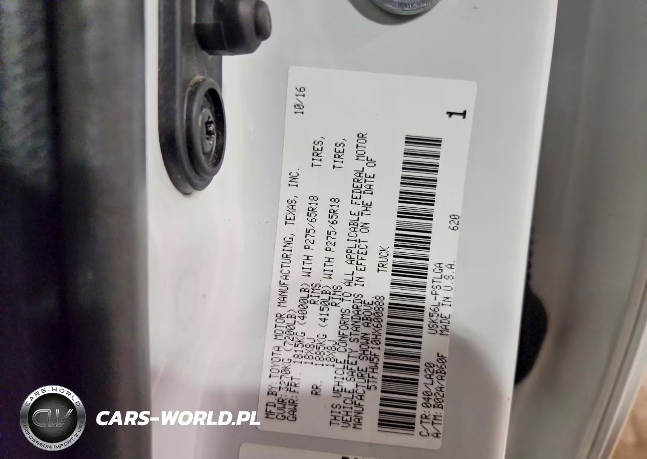 2017 Toyota Tundra Limited VIN:5TFHW5F10HX600888 - 12