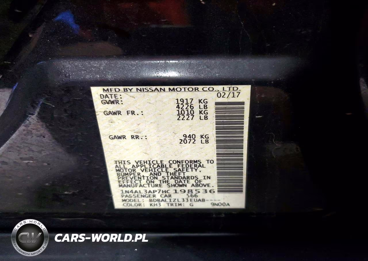 2017 Nissan Altima 2.5 Sv VIN:1N4AL3AP7HC198536 - 12