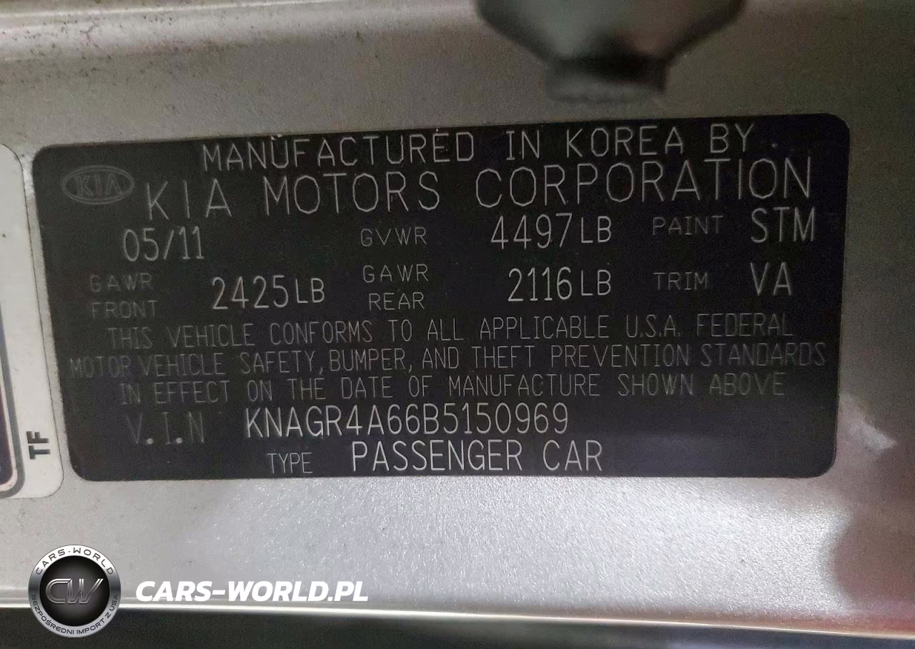 2011 Kia Optima Sx Turbo VIN:KNAGR4A66B5150969 - 13