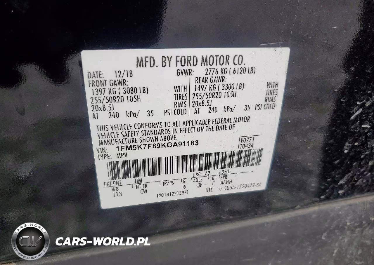 2019 Ford Explorer Limited VIN:1FM5K7F89KGA91183 - 13