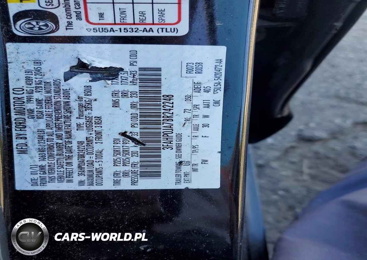 2011 Ford Fusion Sel VIN:3FAHP0JA7BR242248 - 12