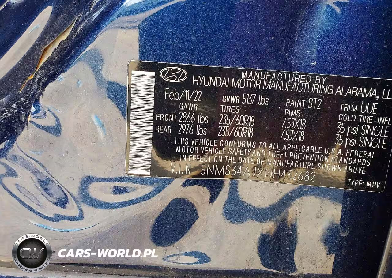 2022 Hyundai Santa Fe Sel VIN:5NMS34AJXNH432682 - 13