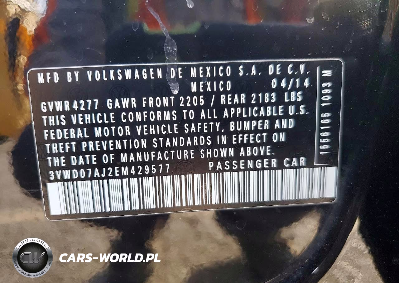 2014 Volkswagen Jetta Se VIN:3VWD07AJ2EM429577 - 12