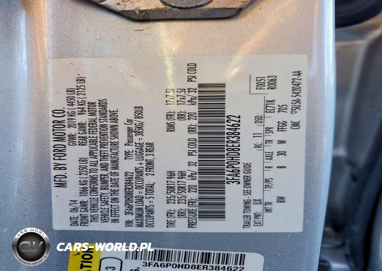 2014 Ford Fusion Se VIN:3FA6P0HD8ER384622 - 12